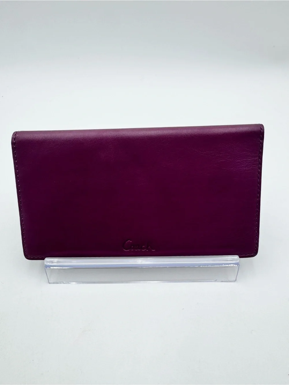 Vintage Coach leather checkbook
